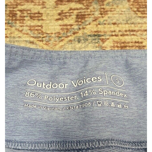 Outdoor Voices Leggings Women’s Size Small Lavender Blue Cropped Activewear - Picture 2 of 5